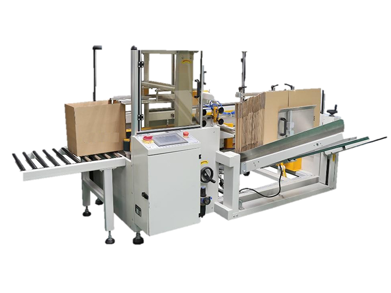 Machine de scellage et de banderolage de boîtes en carton pharmaceutiques
